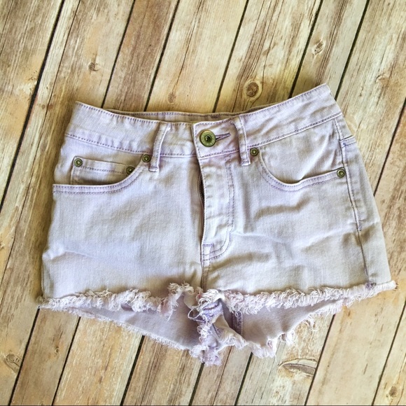 PacSun Pants - Purple high waisted distressed shorts